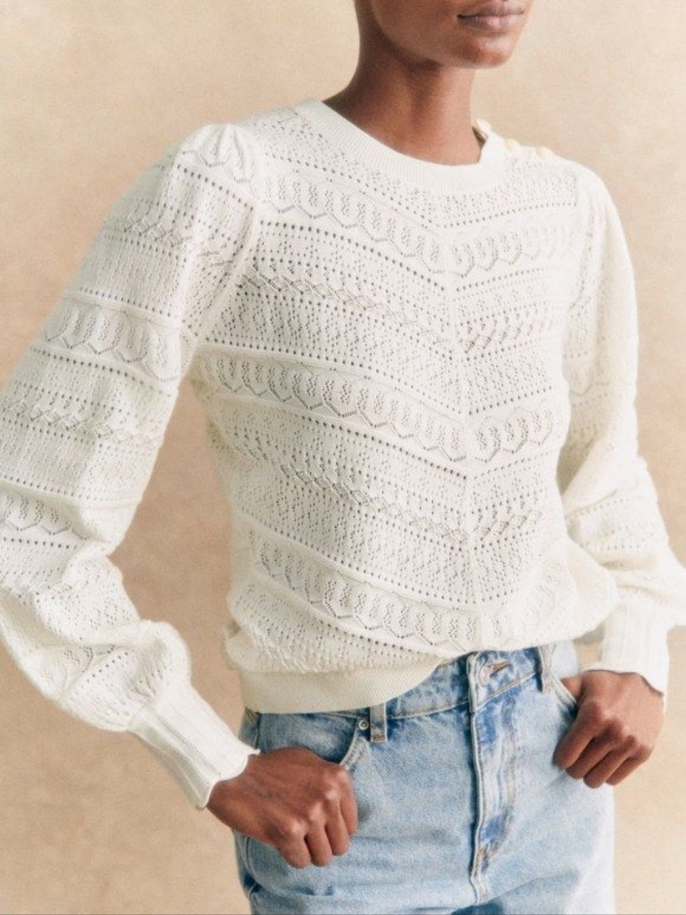 Sezane Soline Jumper Sweater In Blue